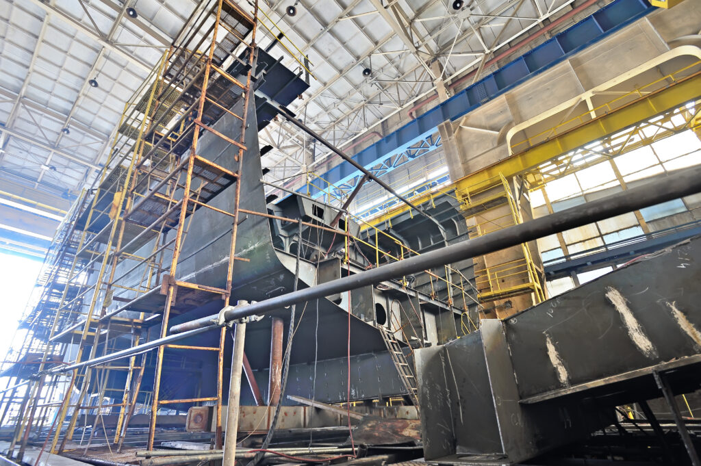 industrial ship building and scaffolding
