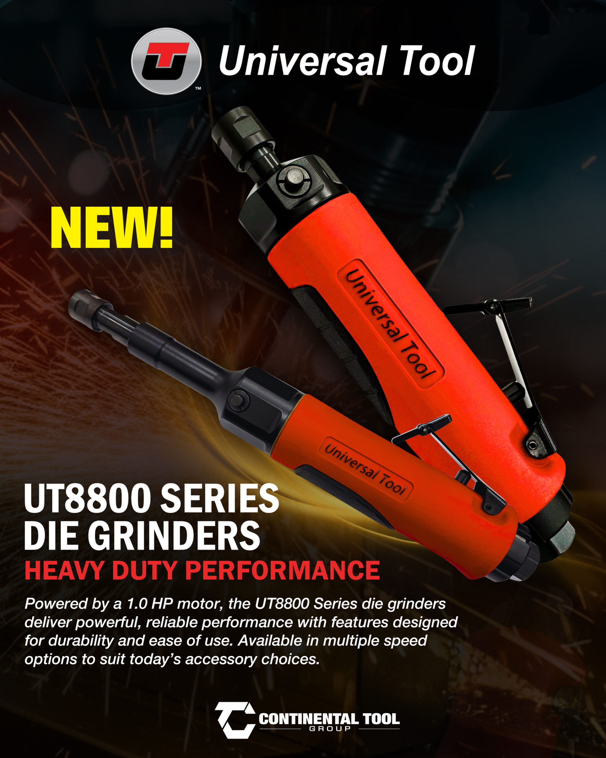 Universal Tool New UT8800 Series Heavy Duty Die Grinders