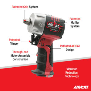 AIRCAT 1/2" VIBROTHERM DRIVE COMPOSITE COMPACT IMPACT WRENCH