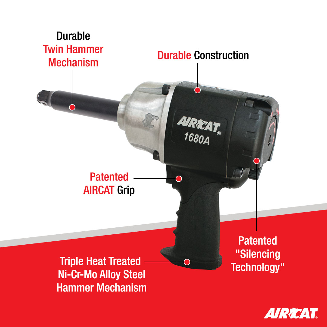 AIRCAT 3/4" IMPACT WRENCH WITH 6" ANVIL - Image 2