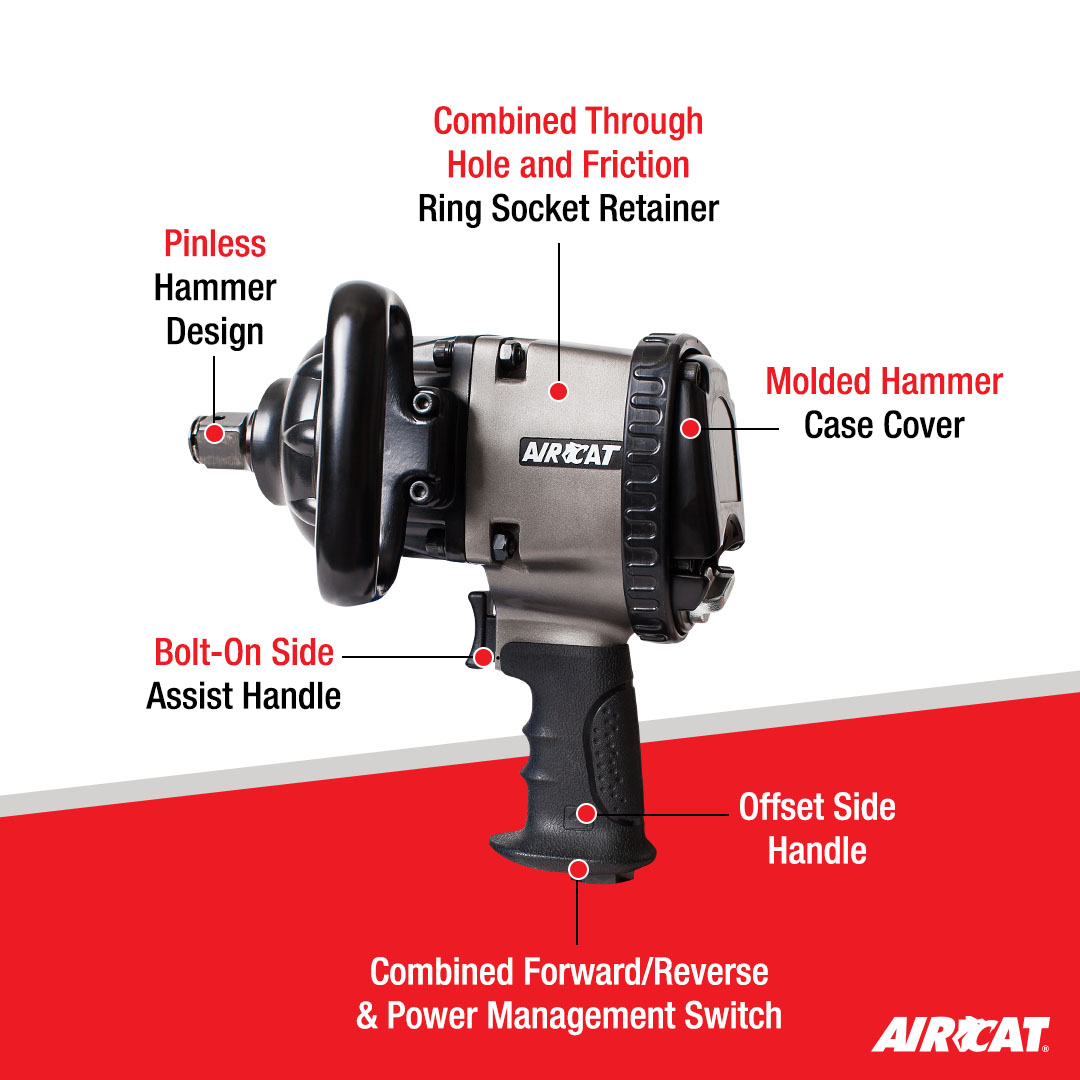 AIRCAT 1" PISTOL GRIP IMPACT WRENCH - Image 2