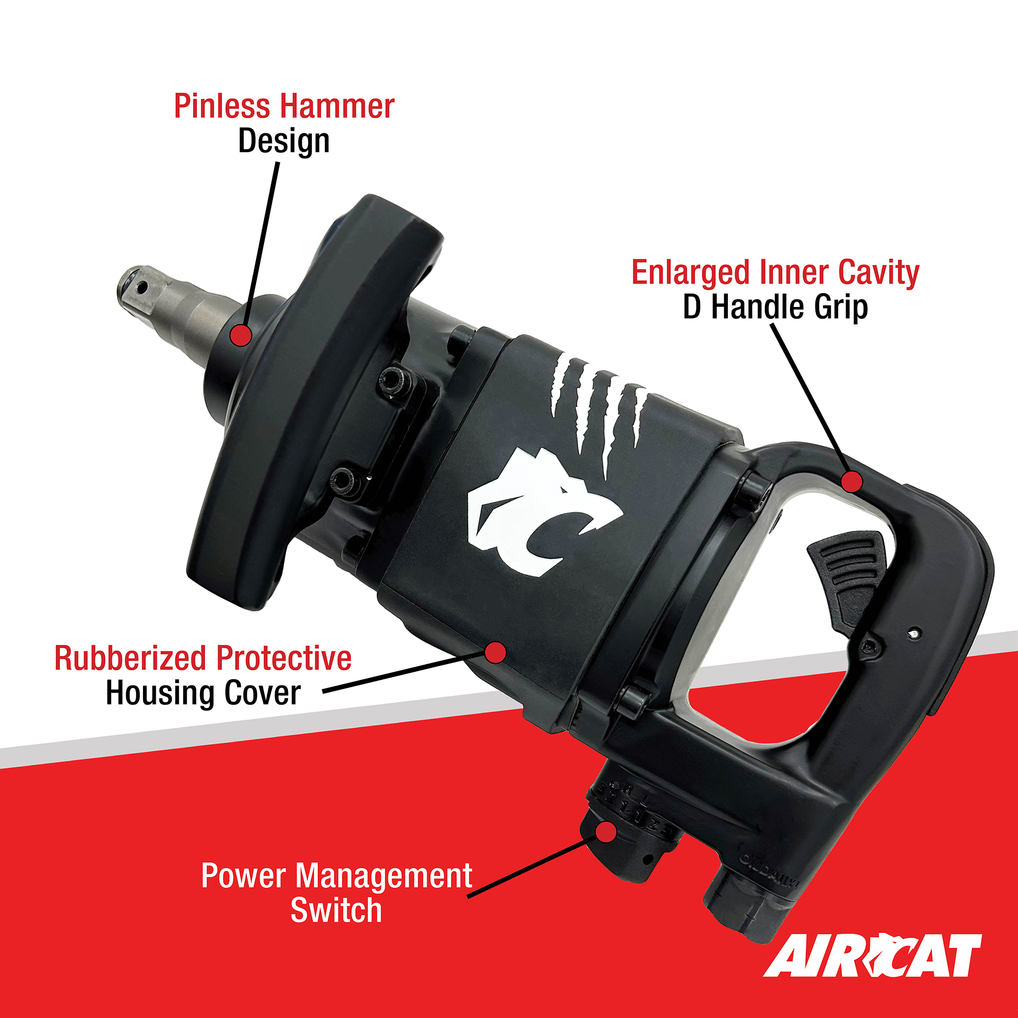 AIRCAT 1" STRAIGHT IMPACT WRENCH - Image 2