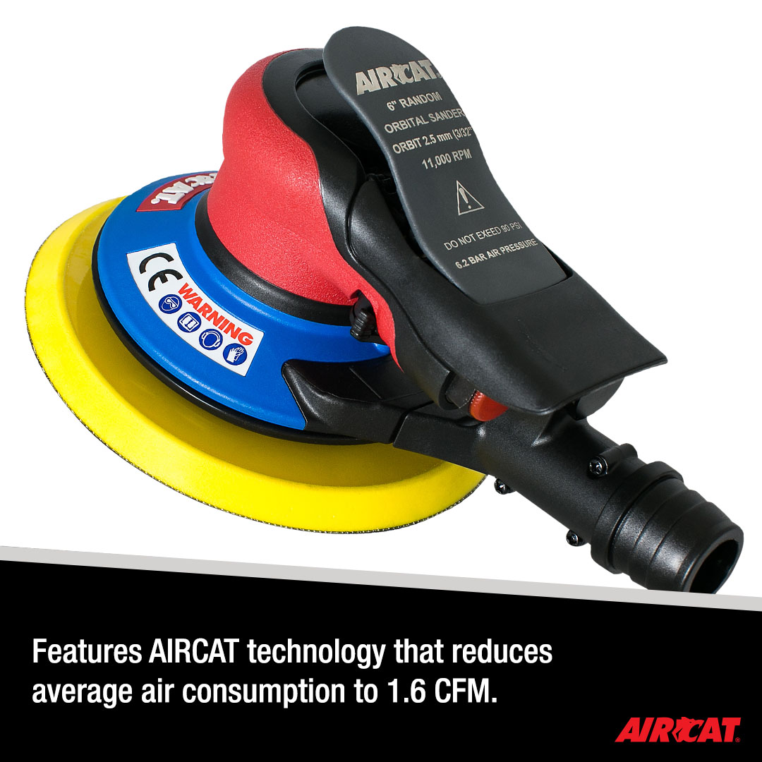 AIRCAT SELF VAC ORBITAL PALM SANDER (3/32" ORBIT) - Image 3