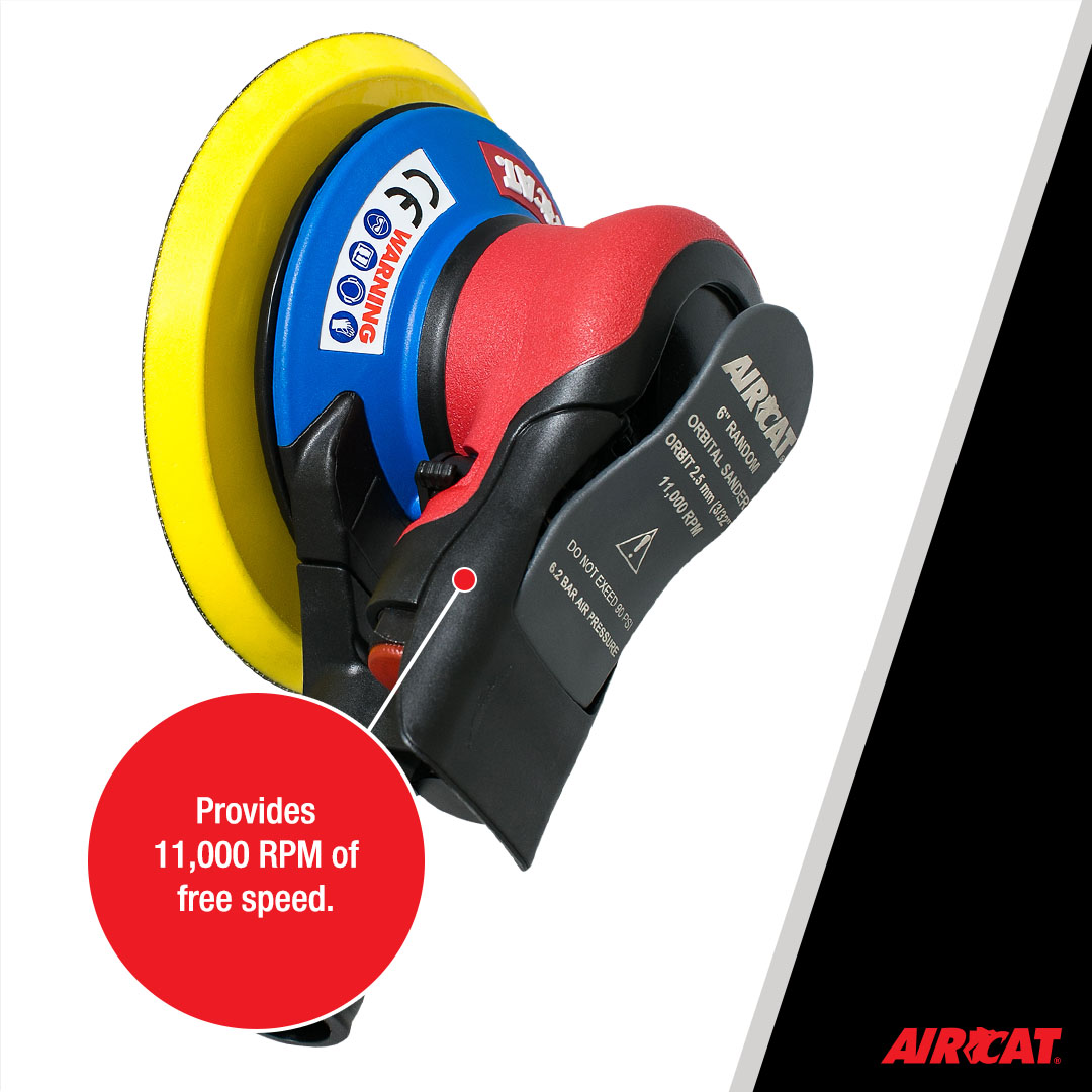 AIRCAT SELF VAC ORBITAL PALM SANDER (3/32" ORBIT) - Image 4