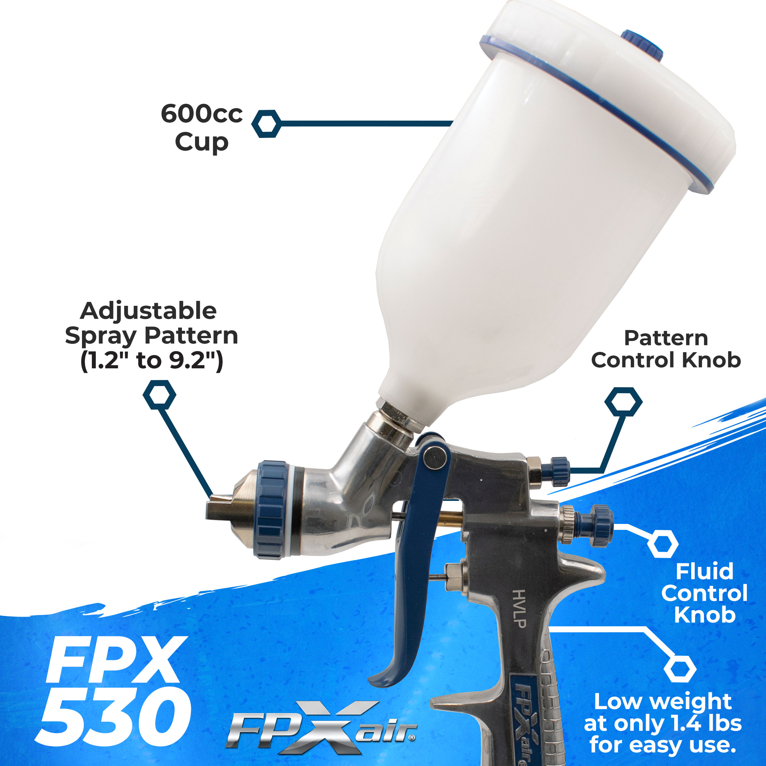 GRAVITY FEED HVLP SPRAY GUN - Image 2