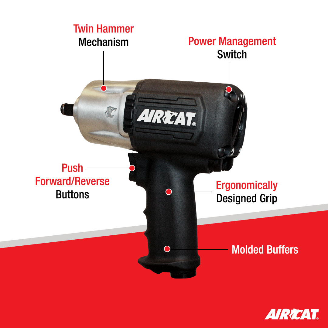 AIRCAT 1/2" COMPOSITE IMPACT WRENCH - Image 2