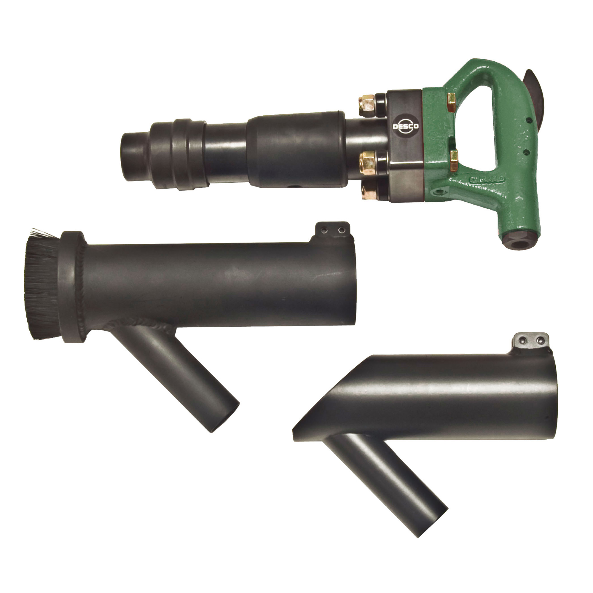 Chipping hammer with Flat dust shroud