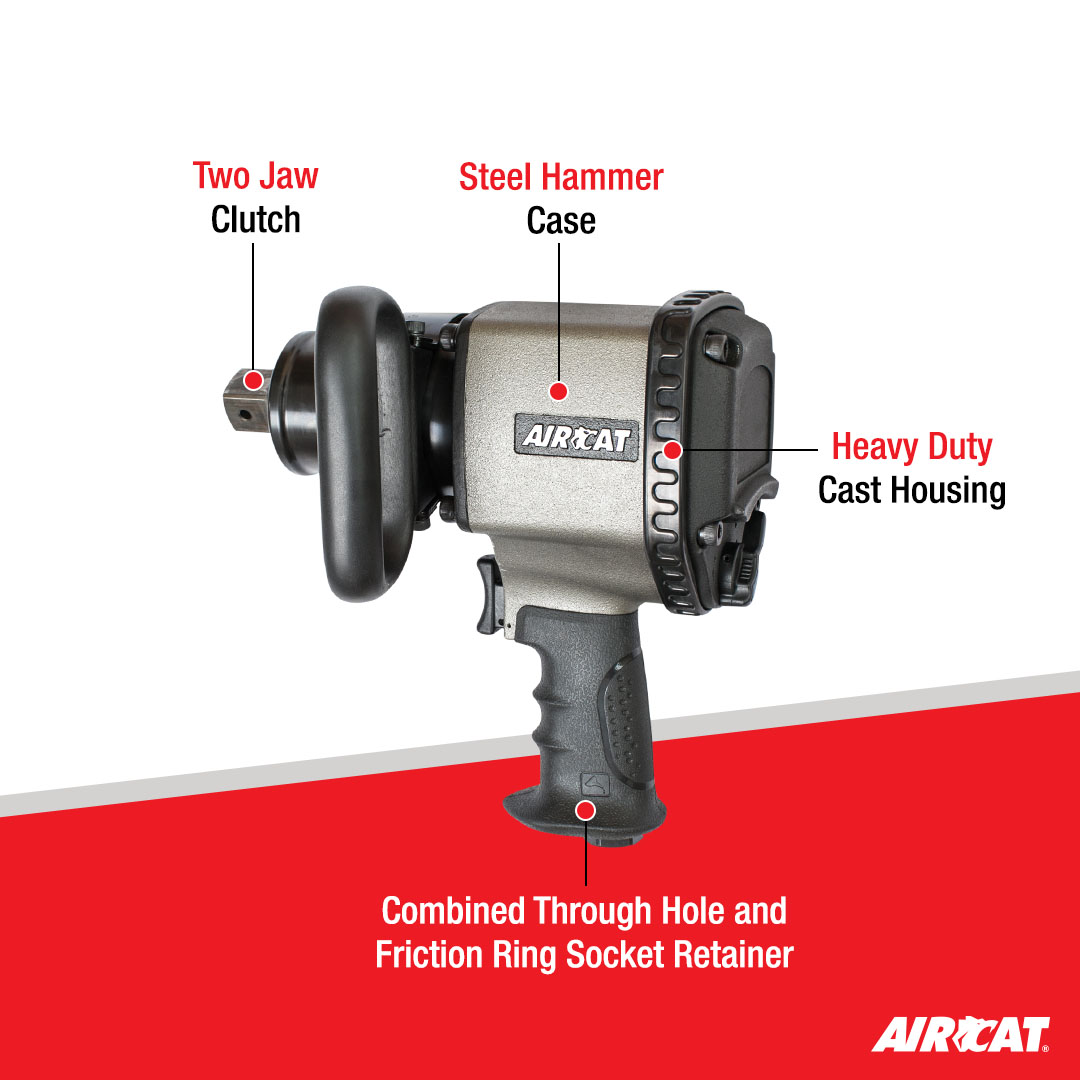 AIRCAT 1" TWO JAW PISTOL GRIP IMPACT WRENCH - Image 2