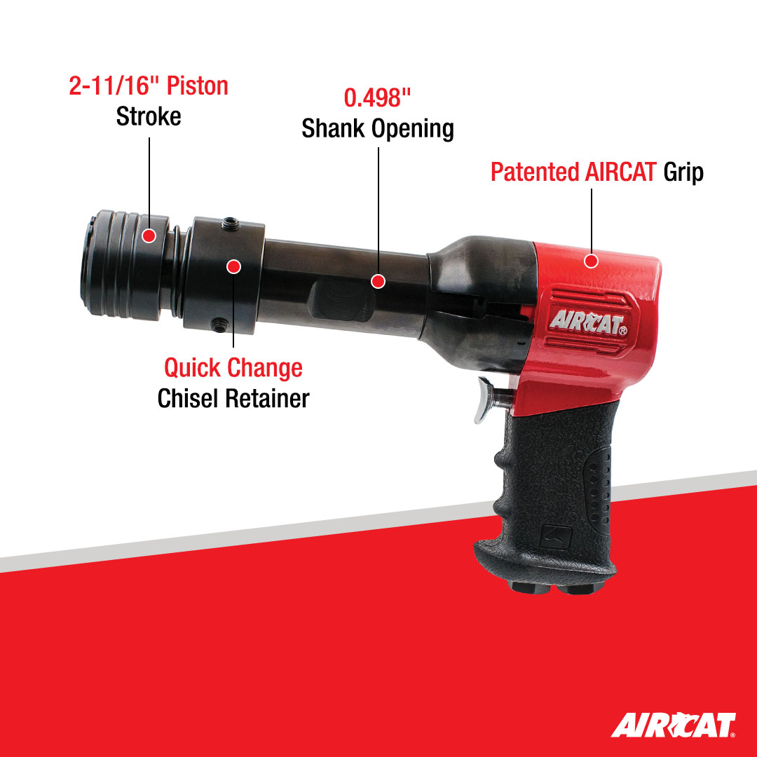 AIRCAT Super Duty 0.498" Shank Air Hammer - Image 2