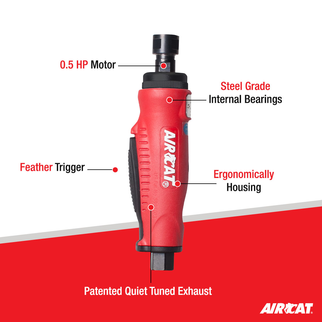 AIRCAT 0.5 HP COMPOSITE STRAIGHT DIE GRINDER - Image 5
