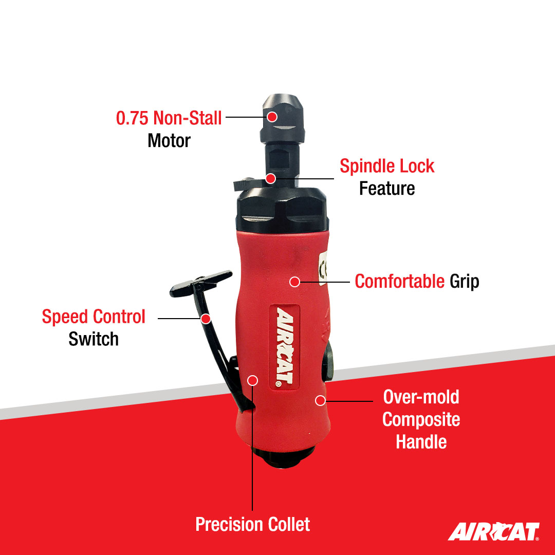 AIRCAT 0.75 HP REVERSIBLE STRAIGHT DIE GRINDER - Image 5