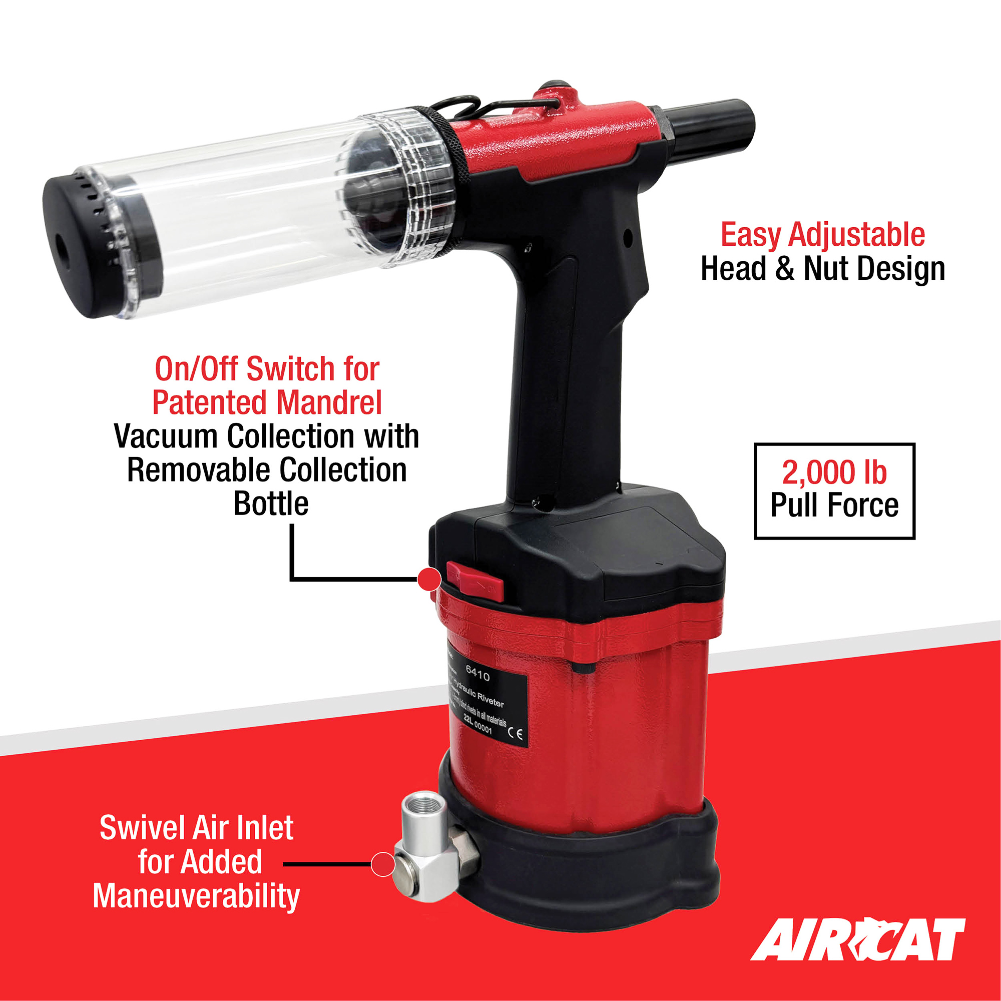 AIRCAT 3/16" Air Hydraulic Riveter - Image 3