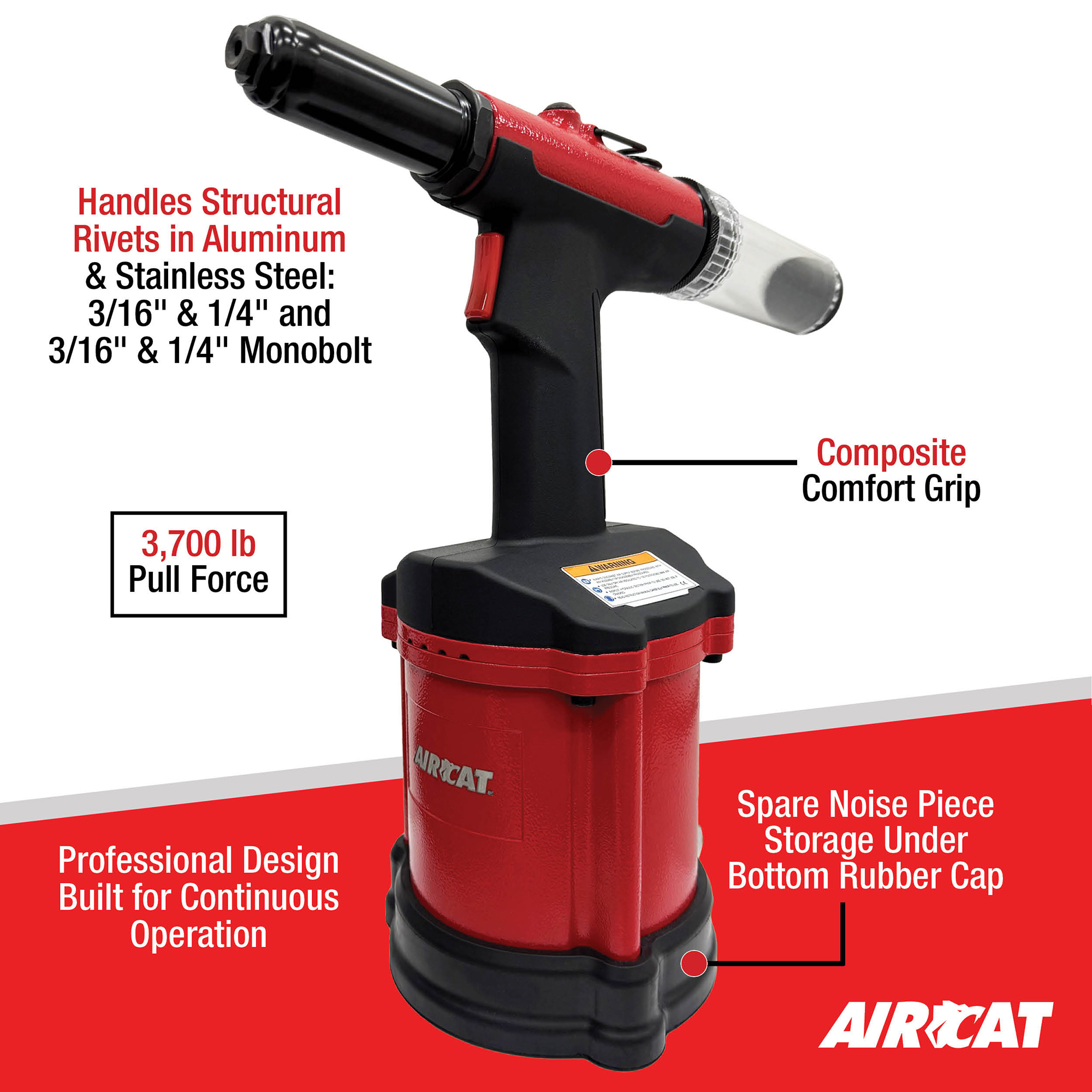 AIRCAT 3/16" Air Hydraulic Riveter - Image 2
