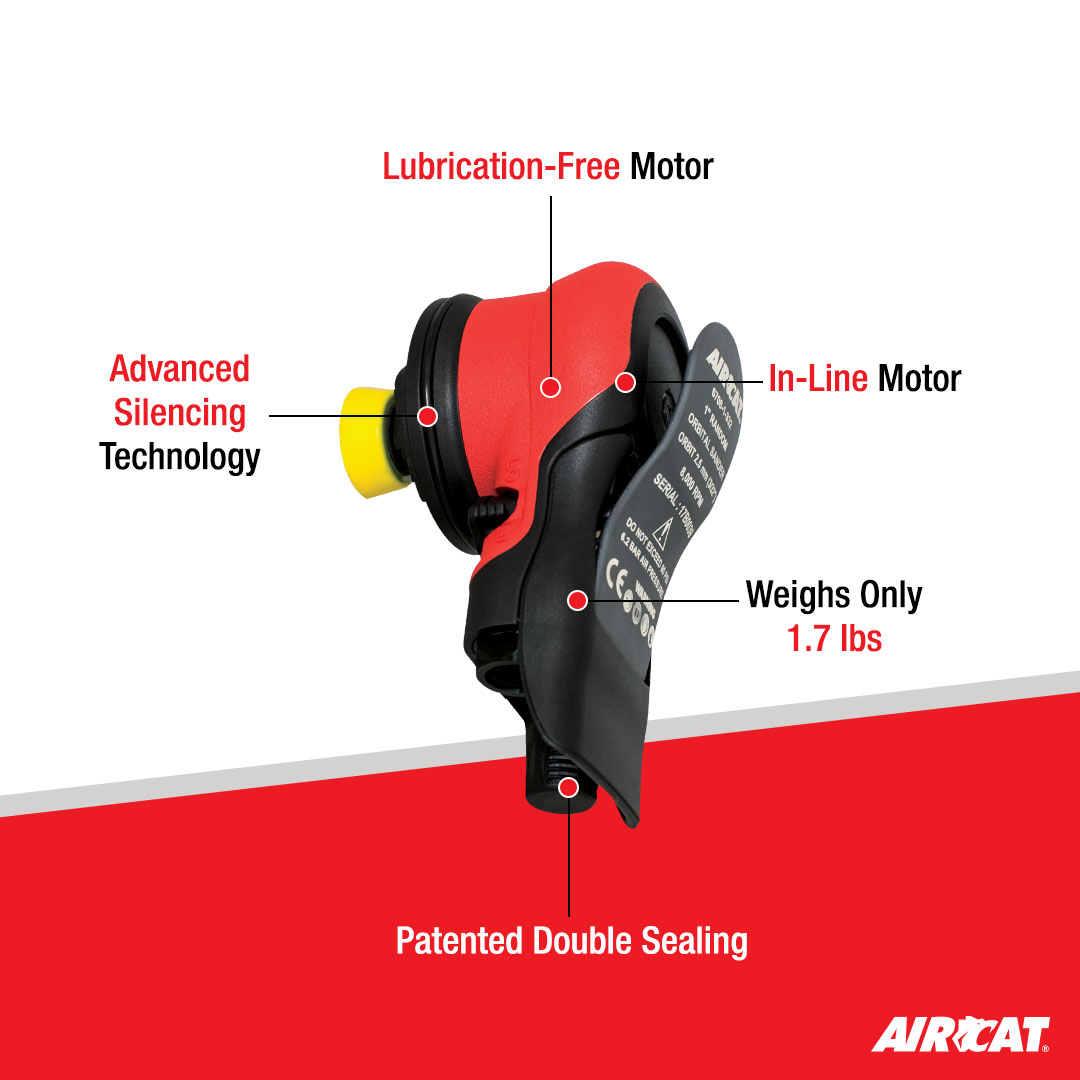 AIRCAT NON VAC ORBITAL PALM SANDER (3/32" ORBIT) - Image 2