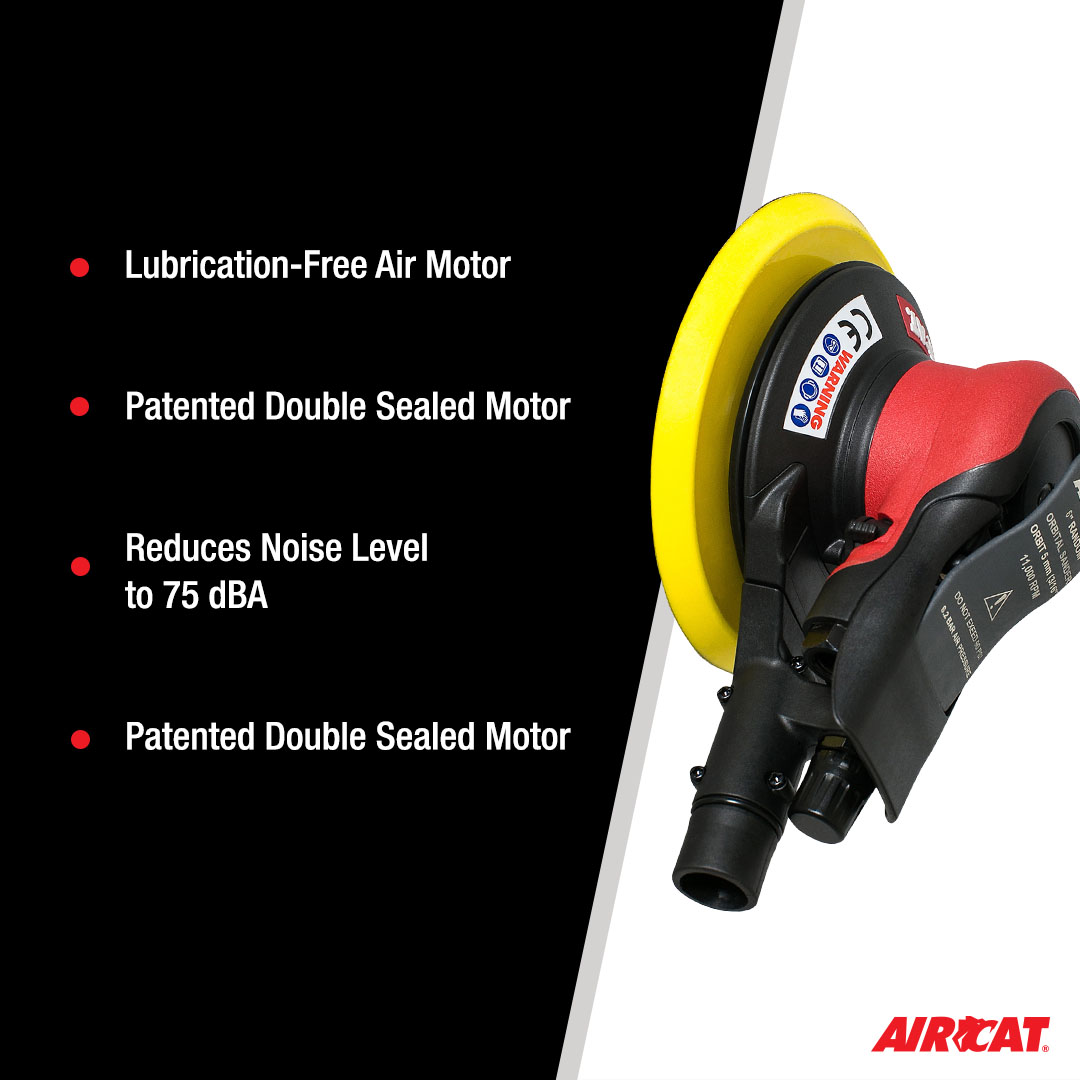 AIRCAT CENTRAL VAC ORBITAL PALM SANDER (3/16" ORBIT) - Image 3