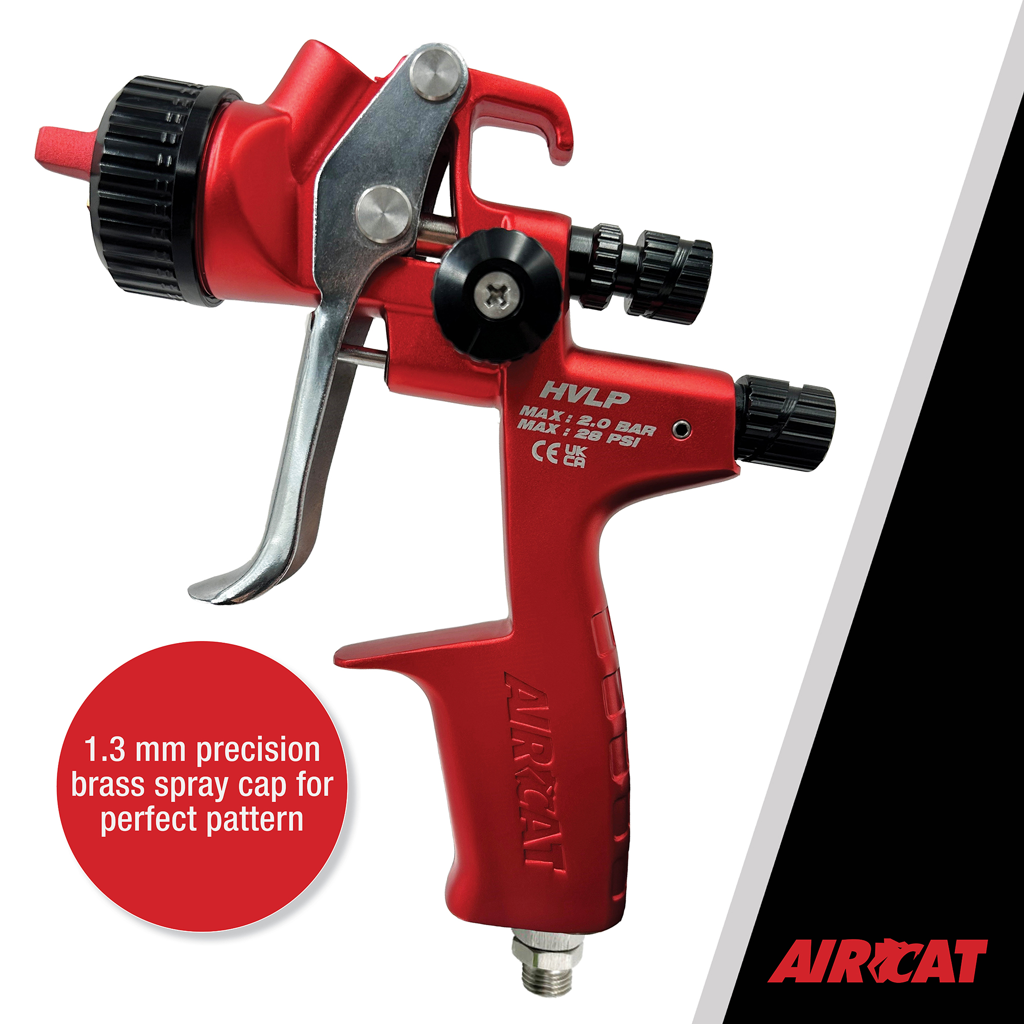 AIRCAT HVLP Gravity Feed Spray Gun - 1.3 mm - Image 3