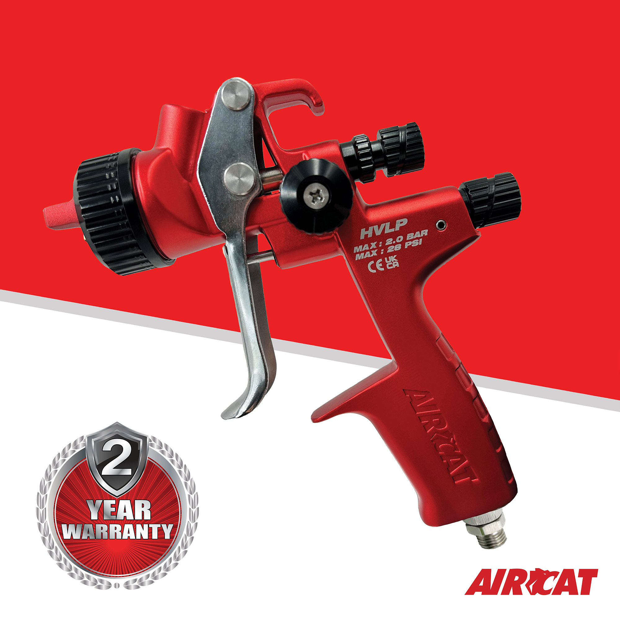 AIRCAT HVLP Gravity Feed Spray Gun - 1.3 mm - Image 5