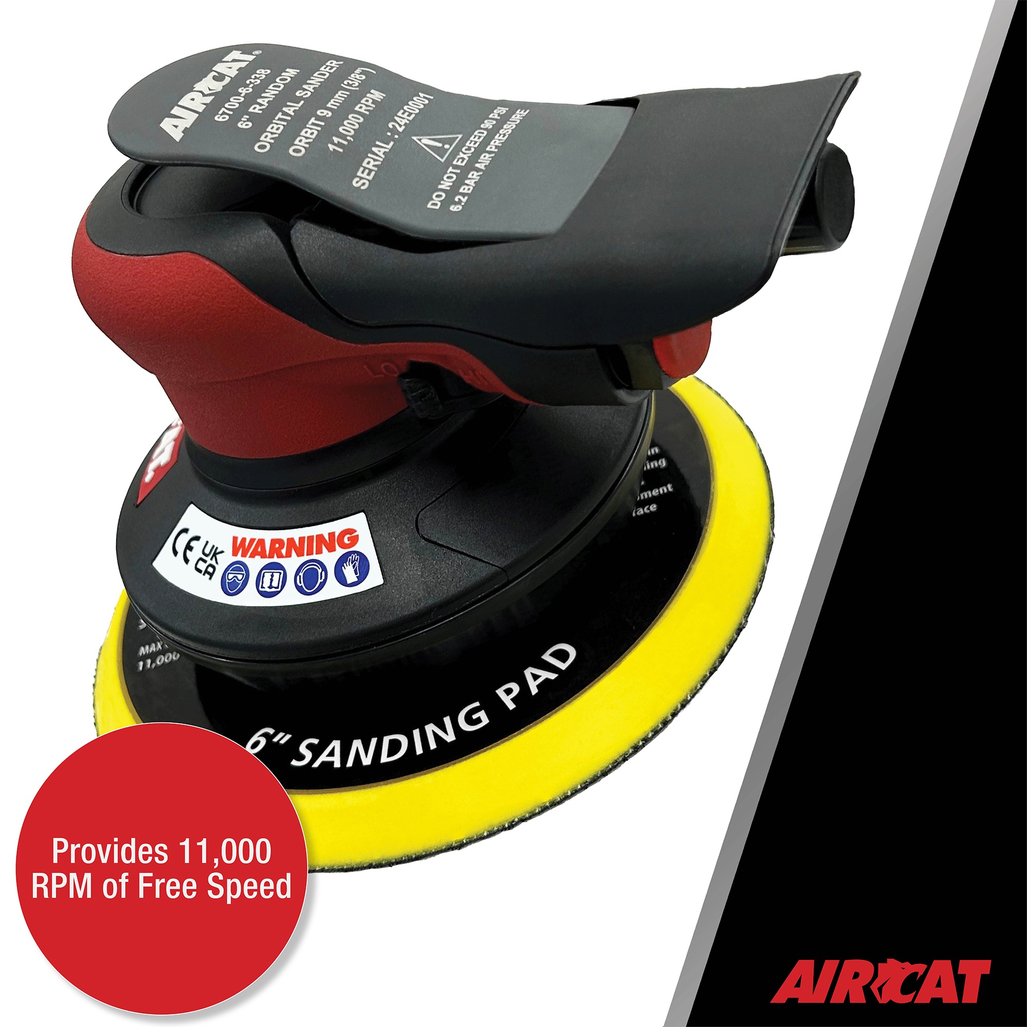 AIRCAT NON VAC ORBITAL PALM SANDER (3/8 IN. ORBIT) - Image 5
