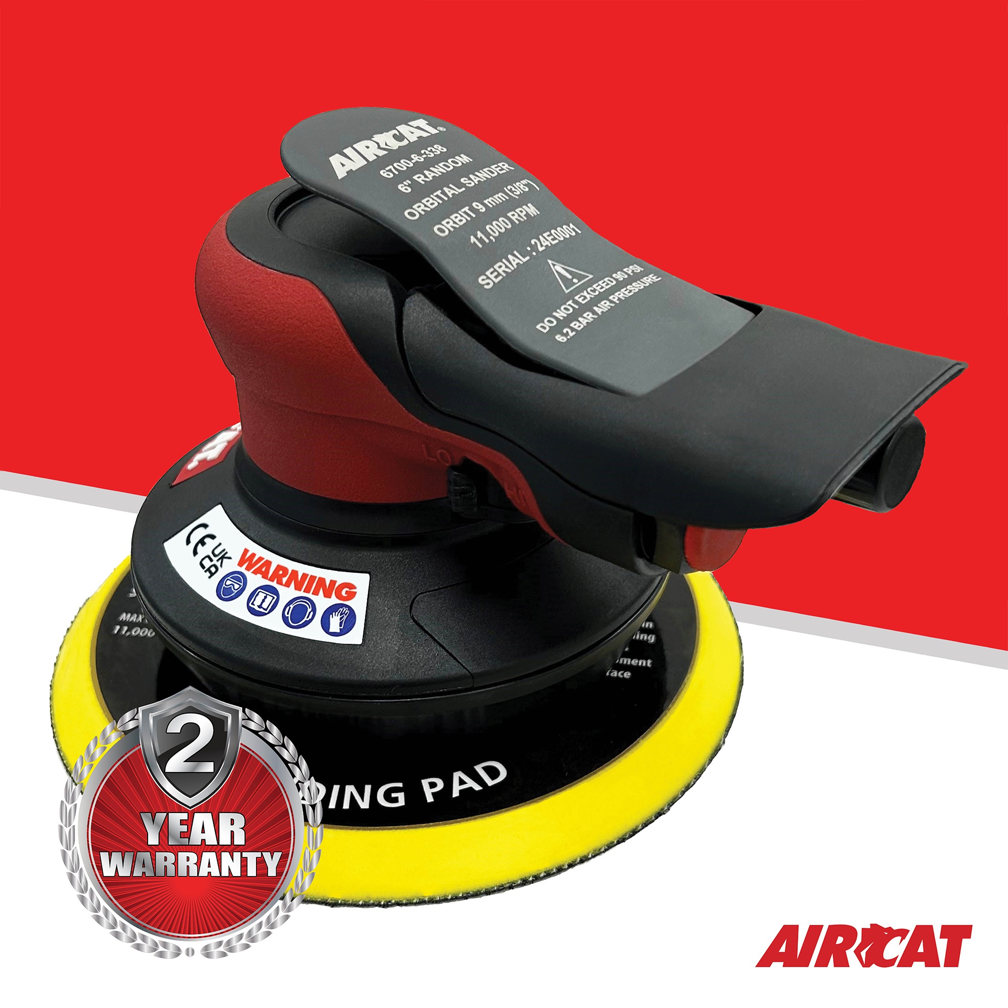 AIRCAT NON VAC ORBITAL PALM SANDER (3/8 IN. ORBIT) - Image 6