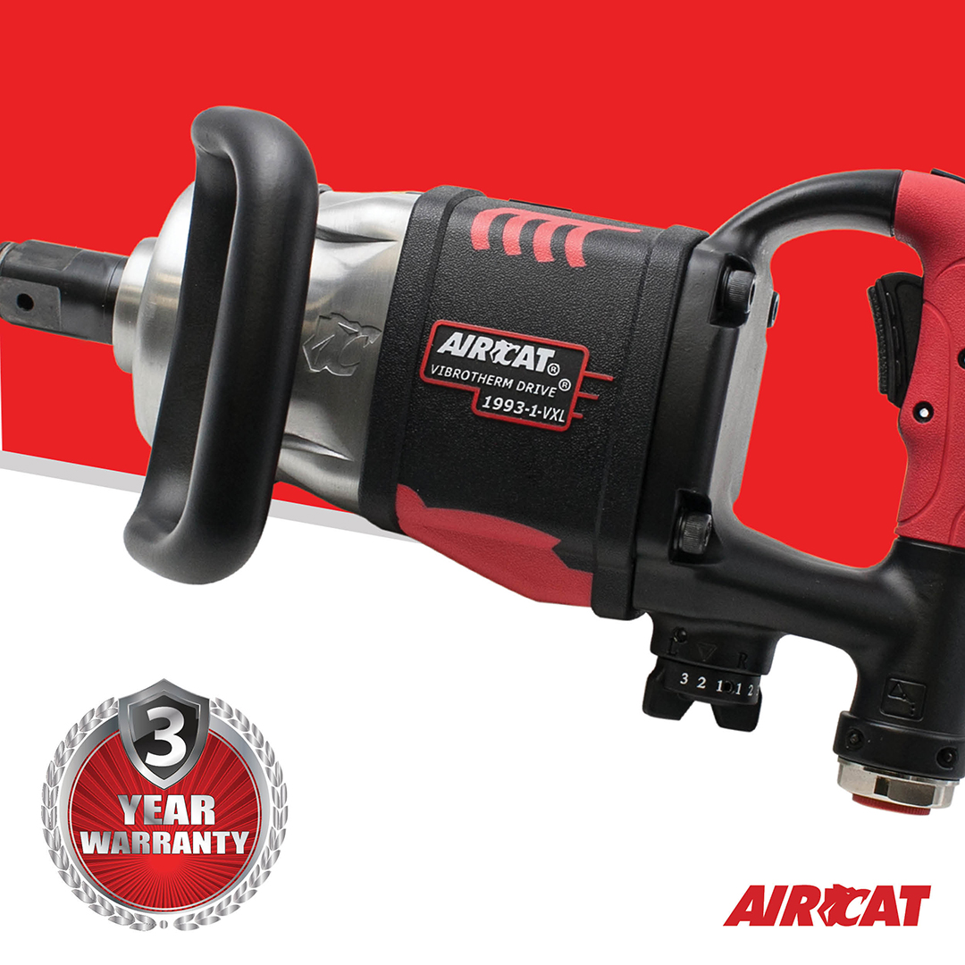 AIRCAT 1" Vibrotherm Drive Straight Impact Wrench 3 Year Warranty